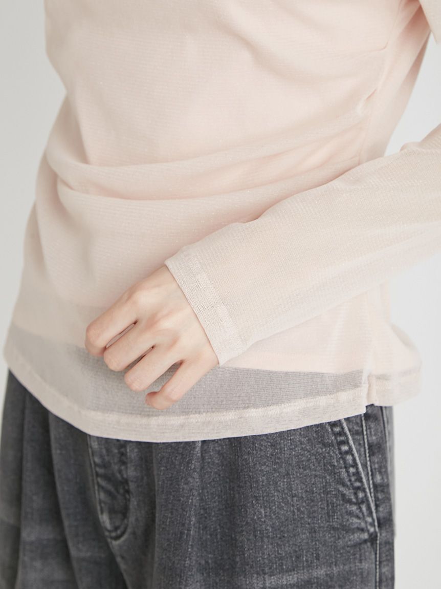 CELFORD「チュールドレープカットトップス」|Tシャツ・カットソー|