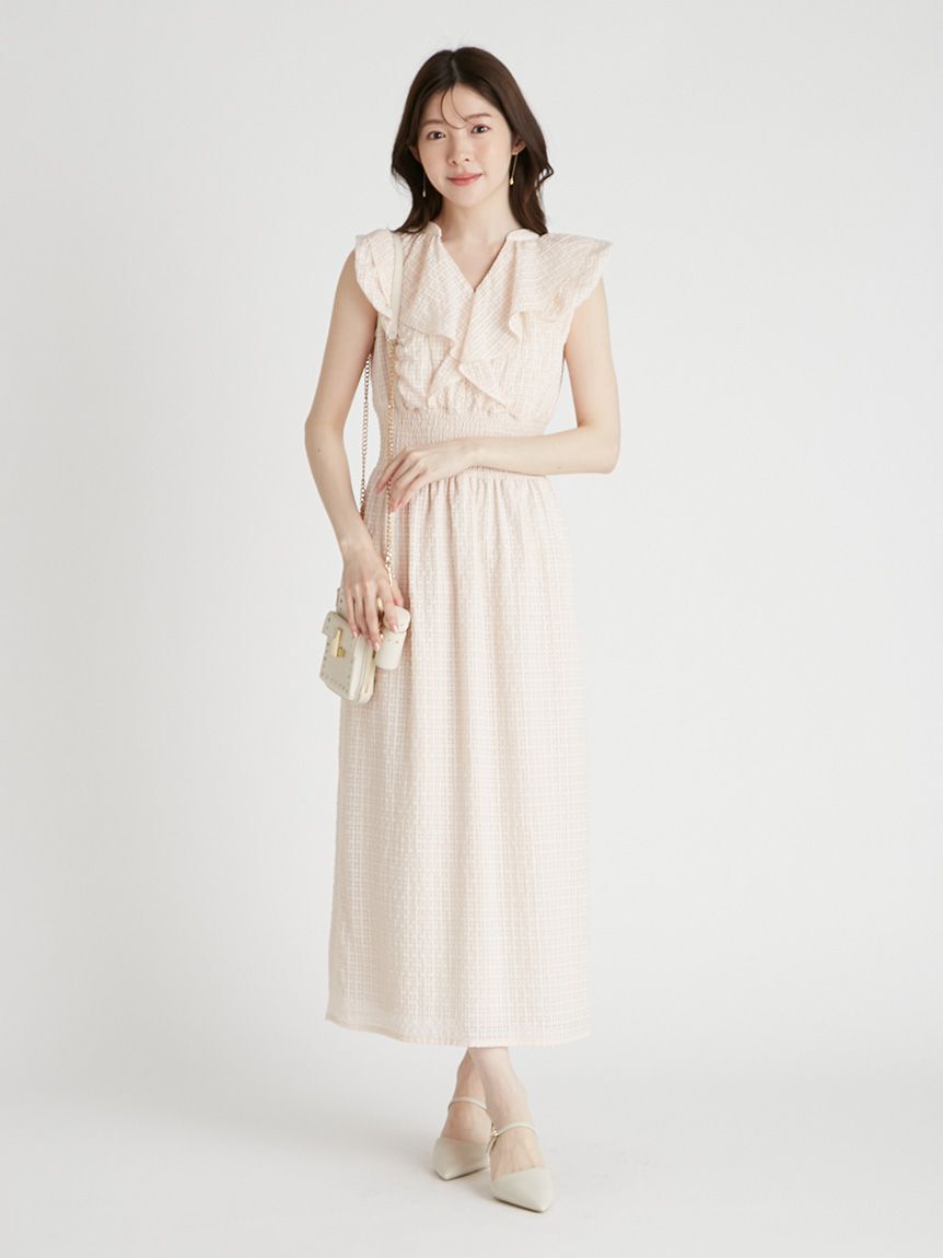 CELFORD「フリルシャーリングタイトワンピース」|ワンピース|