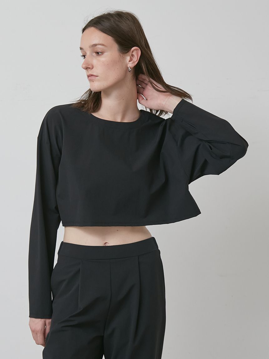 styling/「【S/S(エスバイエス)】2WAYトップス＜ウォッシャブル・UV・接触冷感＞」|Tシャツ・カットソー|BLK