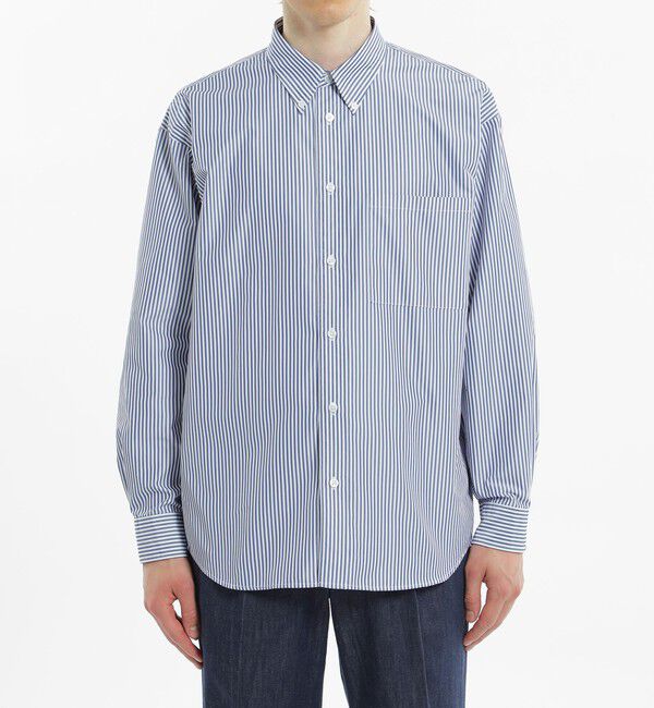 MACKINTOSH PHILOSOPHY「長袖オーバーサイズボタンダウンシャツ タイプライター/ストライプ」|シャツ・ブラウス|