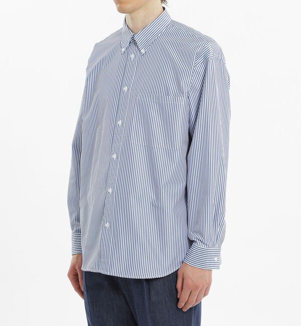 MACKINTOSH PHILOSOPHY「長袖オーバーサイズボタンダウンシャツ タイプライター/ストライプ」|シャツ・ブラウス|