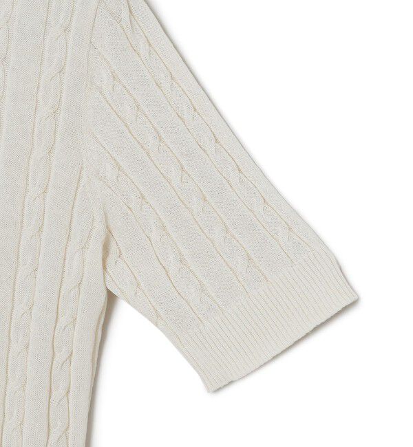 MACKINTOSH PHILOSOPHY「【WEB&一部店舗】バッキンガムベアケーブルハーフスリーブニット」|ニット・セーター|