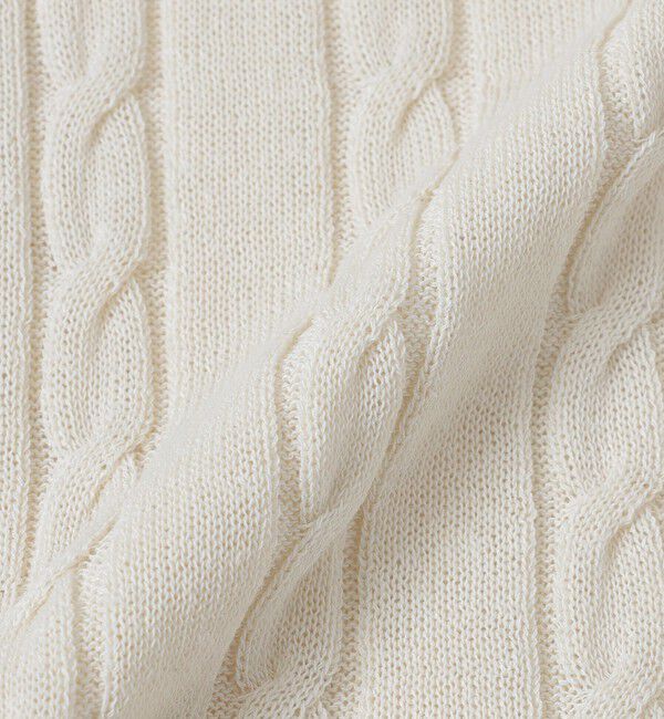 MACKINTOSH PHILOSOPHY「【WEB&一部店舗】バッキンガムベアケーブルハーフスリーブニット」|ニット・セーター|