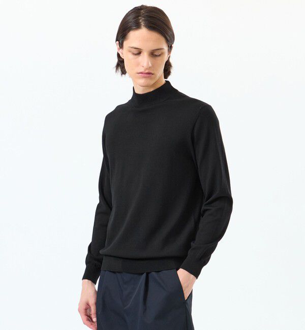 MACKINTOSH PHILOSOPHY「ハイゲージ天竺 モックネックプルオーバーニット」|ニット・セーター|ブラック