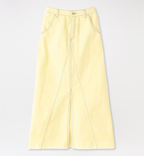  「デニムカッティングスカート」|スカート|イエロー