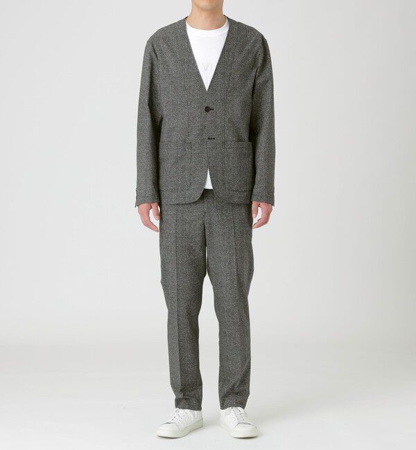  「COOLDOTS カーディガンジャケット」|ノーカラージャケット|