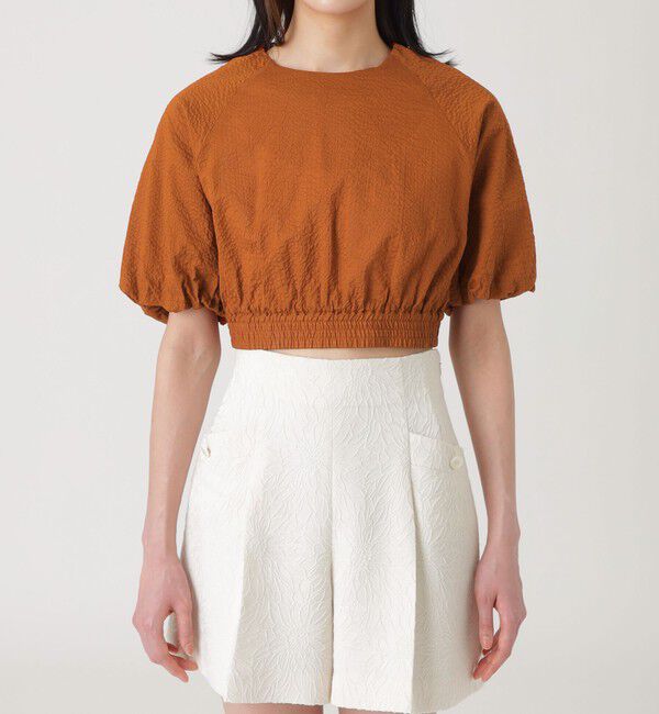  「オープンバッククロップトブラウス」|シャツ・ブラウス|