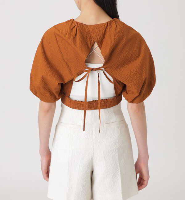  「オープンバッククロップトブラウス」|シャツ・ブラウス|