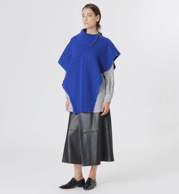  「【ドラマ着用商品】シャツコンビクロップドジップニット」|ニット・セーター|