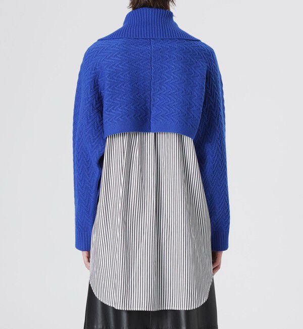  「【ドラマ着用商品】シャツコンビクロップドジップニット」|ニット・セーター|