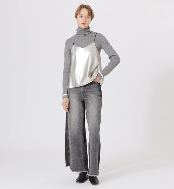  「シンセティックレザーキャミソール」|キャミソール|