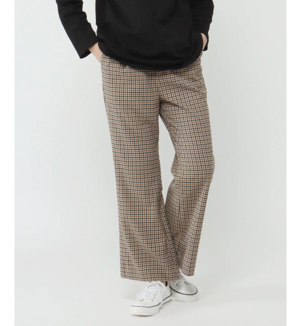 IKKA LOUNGE「ガンクラブセミフレアパンツ」|その他|キャメル