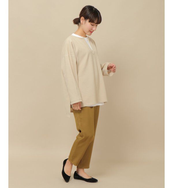 ikka「カットボンディングキーネックプルオーバー」|その他|