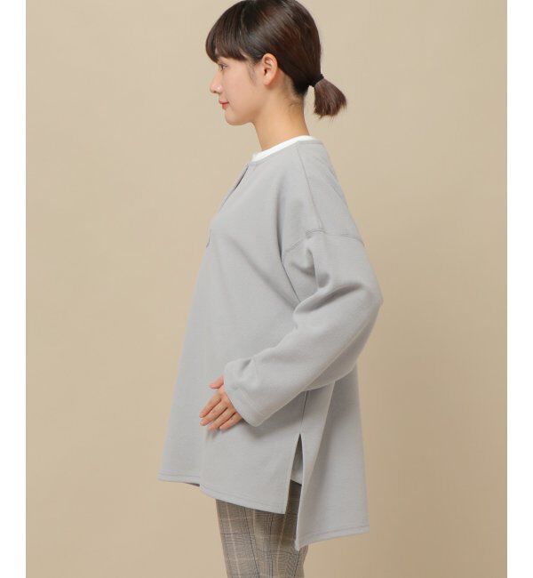 ikka「カットボンディングキーネックプルオーバー」|その他|