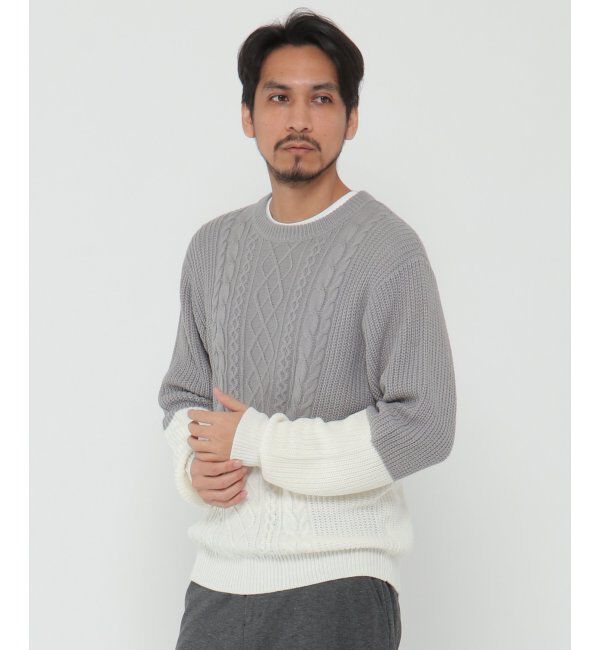 ikka「バイカラーニットアンサンブル」|ニット・セーター|