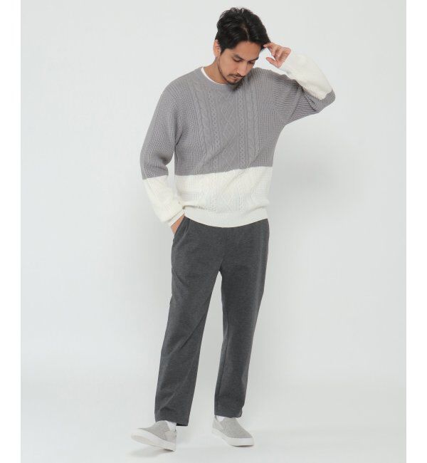 ikka「バイカラーニットアンサンブル」|ニット・セーター|