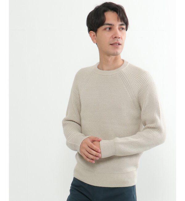 ikka「【洗える/抗菌防臭】抗菌畦クル－ネックニット」|プルオーバー|グレイ