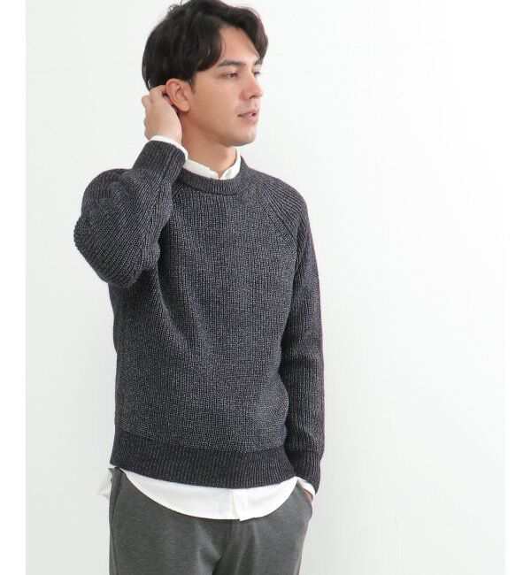 ikka「【洗える/抗菌防臭】抗菌畦クル－ネックニット」|プルオーバー|