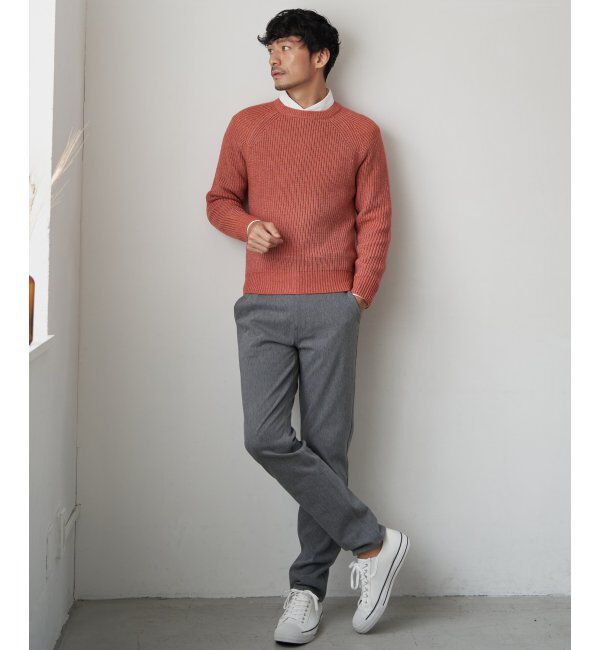 ikka「【洗える/抗菌防臭】抗菌畦クル－ネックニット」|プルオーバー|