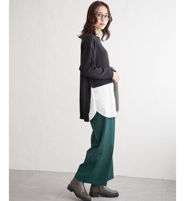 ikka「前後2WAY切り替えニットチュニック」|プルオーバー|