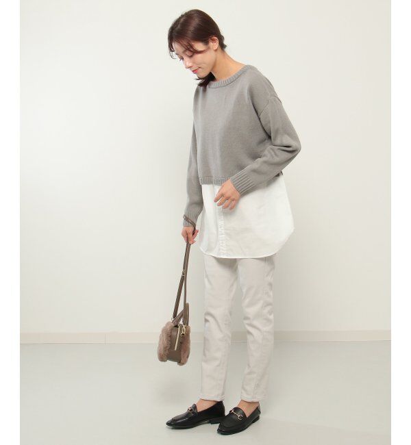 ikka「前後2WAY切り替えニットチュニック」|プルオーバー|