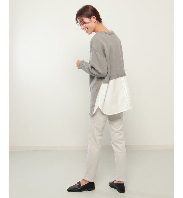 ikka「前後2WAY切り替えニットチュニック」|プルオーバー|