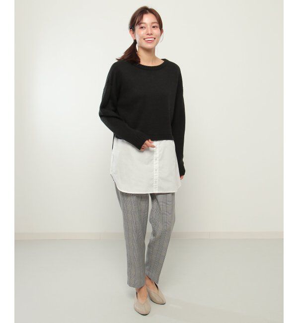 ikka「前後2WAY切り替えニットチュニック」|プルオーバー|