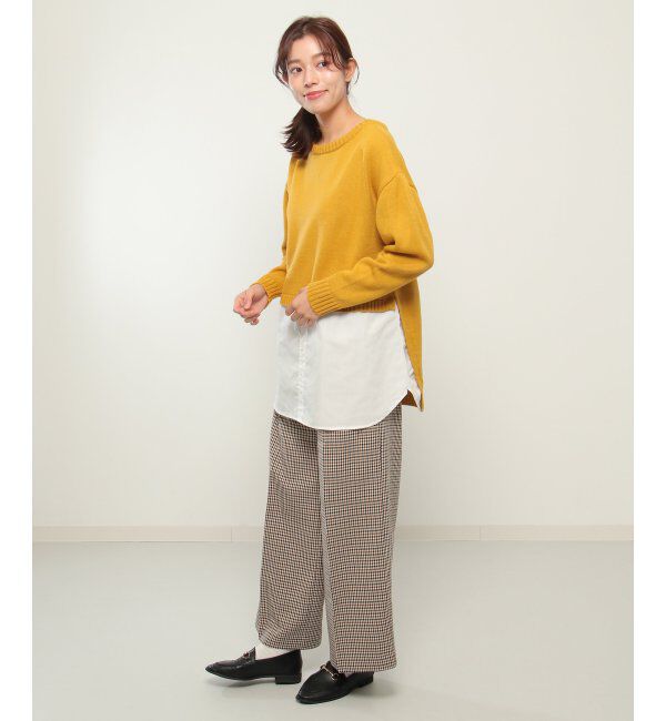 ikka「前後2WAY切り替えニットチュニック」|プルオーバー|