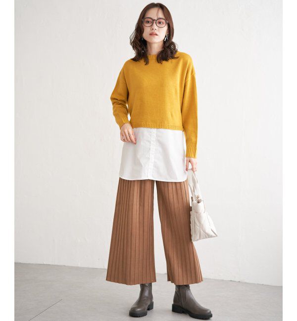 ikka「前後2WAY切り替えニットチュニック」|プルオーバー|