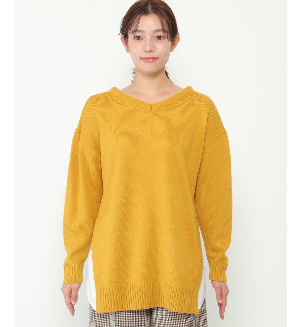 ikka「前後2WAY切り替えニットチュニック」|プルオーバー|