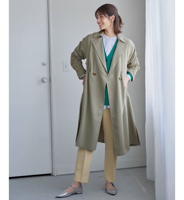 ikka「花粉リリースゆるトレンチ」|トレンチコート|オリブグリン