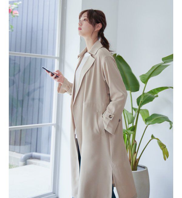 ikka「花粉リリースゆるトレンチ」|トレンチコート|
