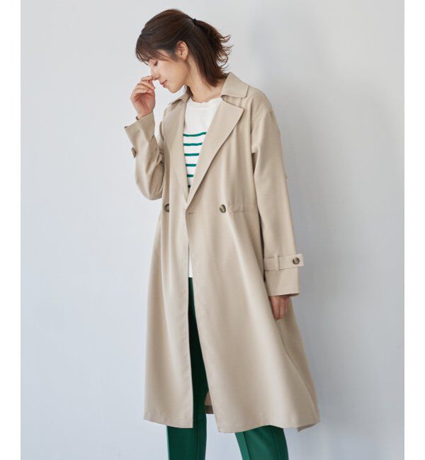 ikka「花粉リリースゆるトレンチ」|トレンチコート|