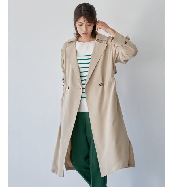 ikka「花粉リリースゆるトレンチ」|トレンチコート|