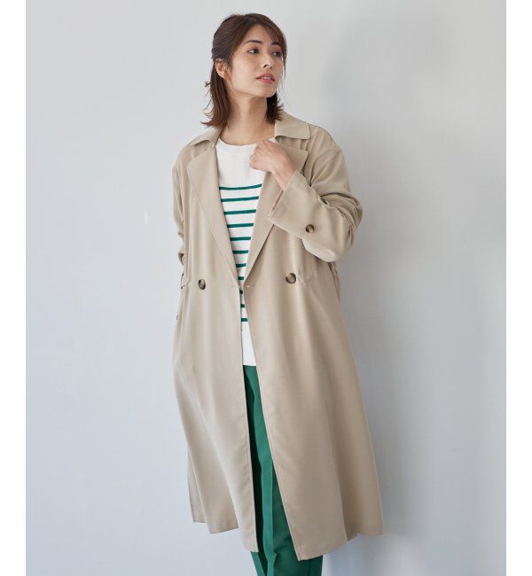 ikka「花粉リリースゆるトレンチ」|トレンチコート|