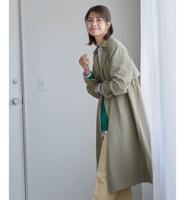 ikka「花粉リリースゆるトレンチ」|トレンチコート|