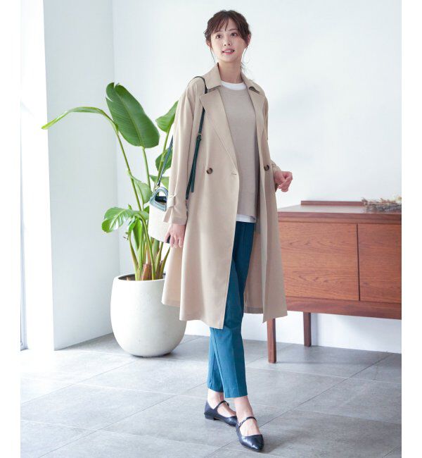 ikka「花粉リリースゆるトレンチ」|トレンチコート|