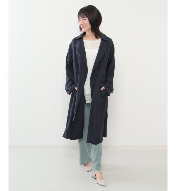 ikka「花粉リリースゆるトレンチ」|トレンチコート|