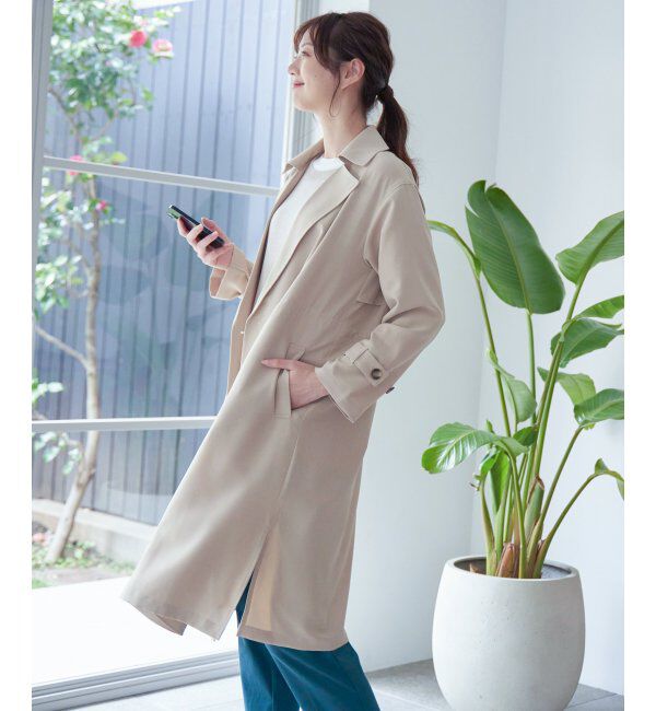 ikka「花粉リリースゆるトレンチ」|トレンチコート|
