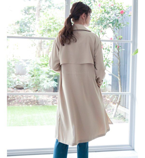 ikka「花粉リリースゆるトレンチ」|トレンチコート|
