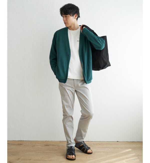 ikka「パイナップルワンボタンカーデ」|カーディガン|