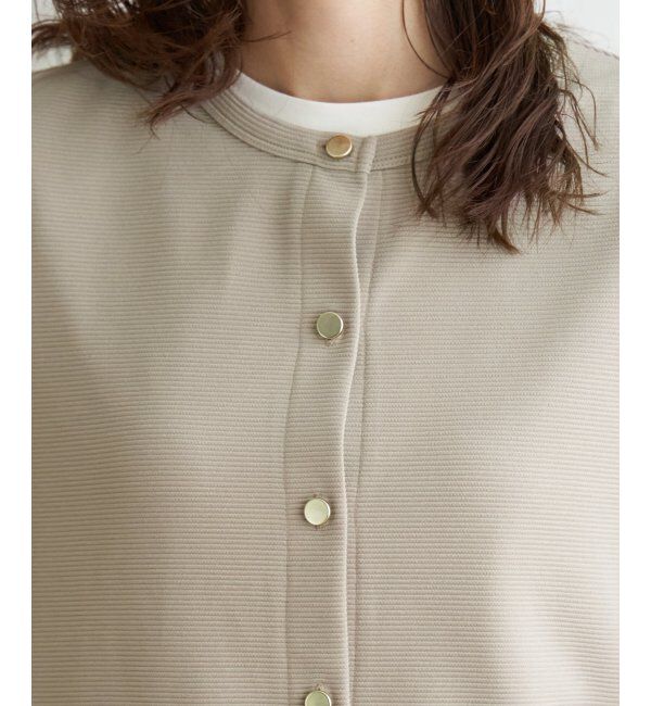 IKKA LOUNGE「リップルドットボタンジャケット」|カーディガン|