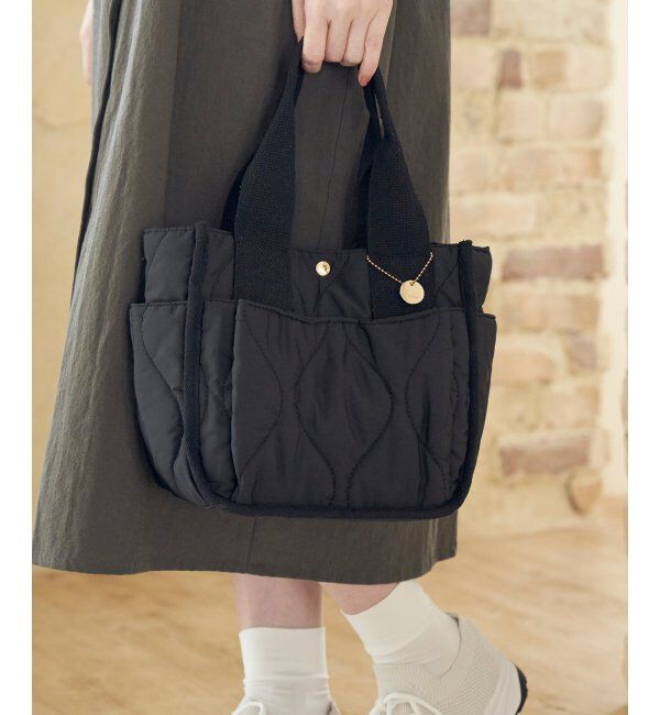 ikka「キルティングタポケトート」|その他|ブラック