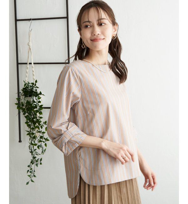 IKKA LOUNGE「袖リボンブラウス」|シャツ・ブラウス|ブラウン