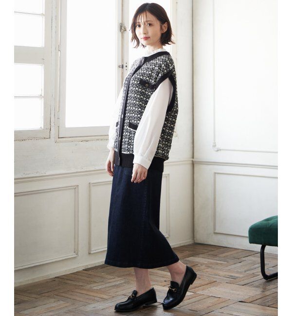 ikka「ストレッチAラインベイカースカート」|スカート|