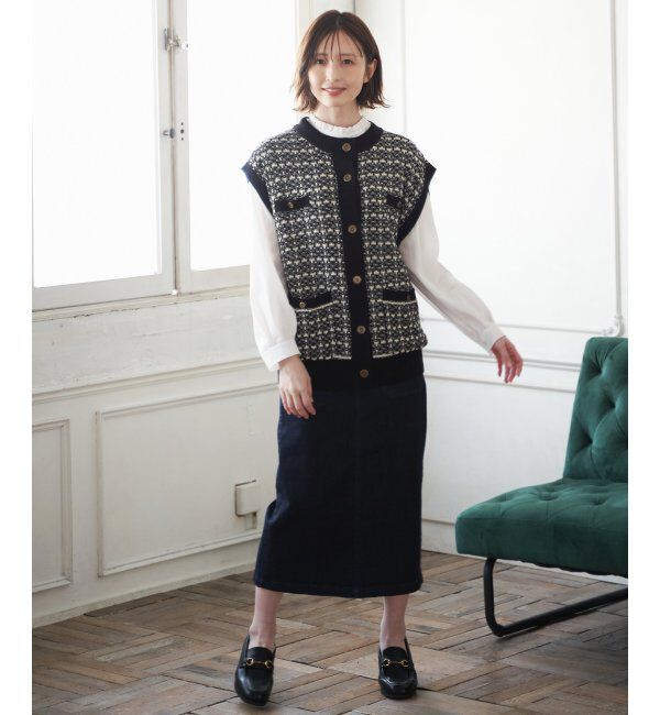 ikka「ストレッチAラインベイカースカート」|スカート|