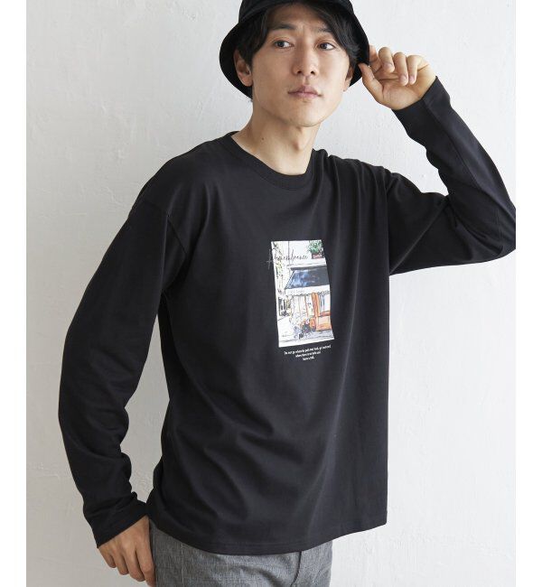 ikka「ペイントプリントロンT」|Tシャツ・カットソー|