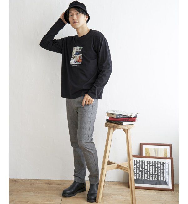 ikka「ペイントプリントロンT」|Tシャツ・カットソー|