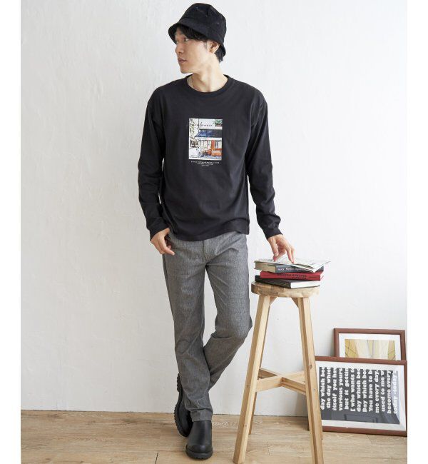 ikka「ペイントプリントロンT」|Tシャツ・カットソー|