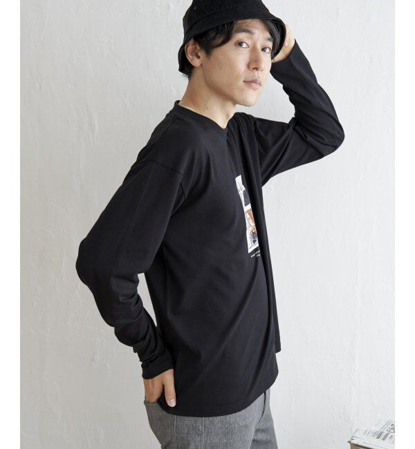 ikka「ペイントプリントロンT」|Tシャツ・カットソー|